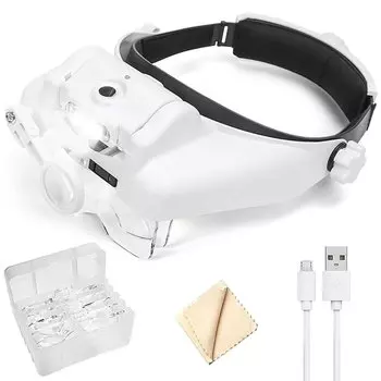 Лупа ANENG, регулируемая подсветка, перезаряжаемая