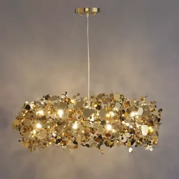 Люстра Artpad золотая из нержавеющей стали