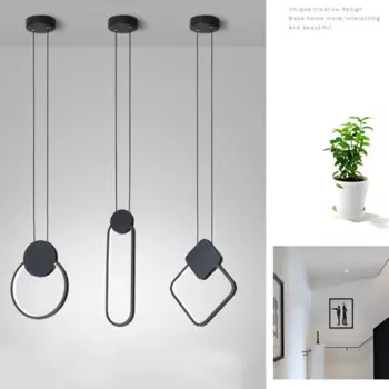 Люстра Черная для гостиной, столовой, кухни