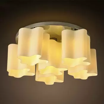 Люстра CHUSUKRU Kea 5 голов облачный матовый стеклянный