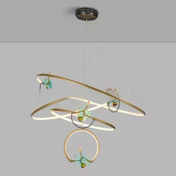 Люстра для гостиной из меди в китайском стиле