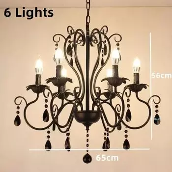 Люстра DMAIKAOTIN черная белая металлическая 230В