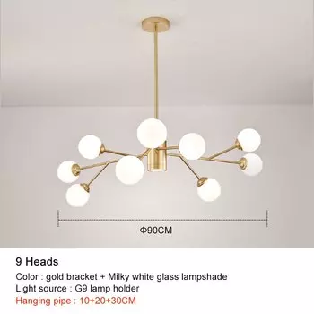 Люстра IANLOV черная 15 головок