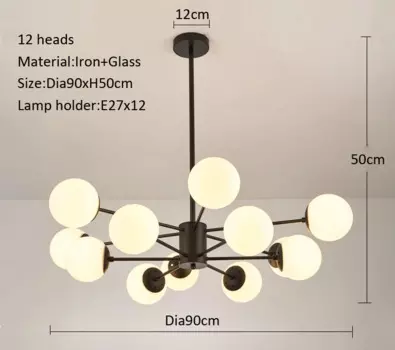 Люстра JIANKEXING стеклянная LED 16 головок