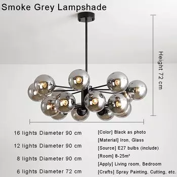 Люстра OWEN LYCA черная 7 Вт