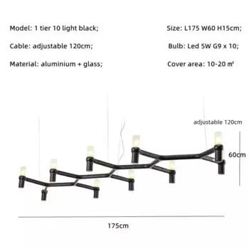 Люстра QINGYUNKE золотая/серебристая