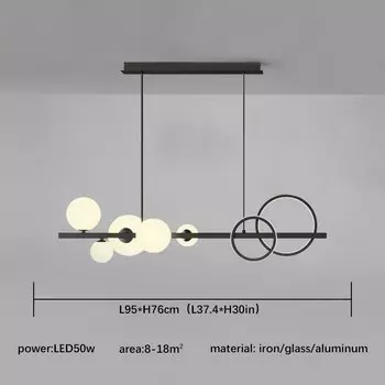 Люстра SANDYHA чёрная 220В