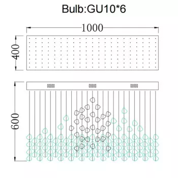 Люстра Shang Lang каменная хрустальная LED