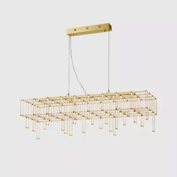 Люстра, светодиодная, Серебристая или Золотая