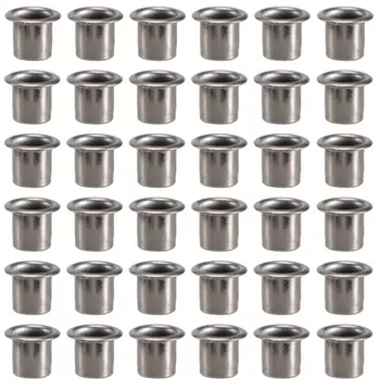 Люверсы XMSJ 50 шт., 7 мм, серебристо-черные