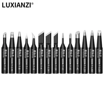 LUXIANZI 14 шт. набор бессвинцовых паяльных жал для паяльной станции 936, медная сварочная головка, 900 м, электрические паяльные жала