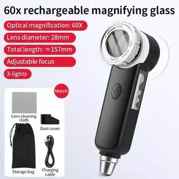 LUXIANZI 60X ручная лупа