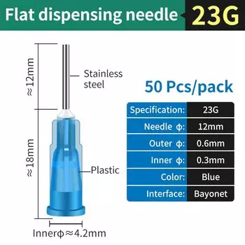 LUXIANZI Пластиковые дозирующие иглы из нержавеющей стали 50 шт.
