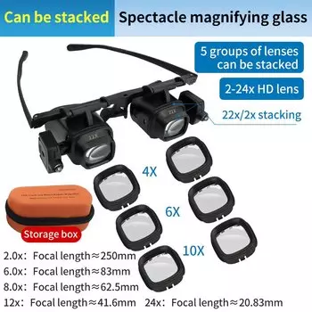 LUXIANZI увеличительные очки с подсветкой 24х