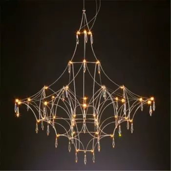 Люстра хрустальная золотая