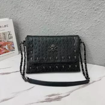 Luxury Fashion Shoulder Bag Skull Bags for Women Popular Ins Large Rivet Clutch Bag Diagonal Bag сумка женская