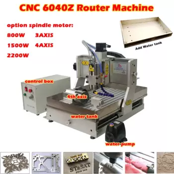 LY CNC 6040Z маршрутизатор 800 Вт 1500 Вт 2200 Вт VFD водяное охлаждение шпиндель ГРАВИРОВКА СВЕРЛЕНИЕ и фрезерный станок для работы по дереву металлу