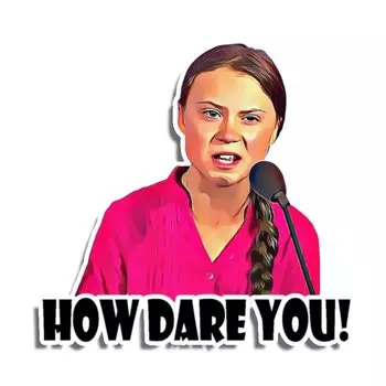 LYKX автомобильная наклейка забавная How Dare You Greta Thunberg ноутбук водостойкие внешние аксессуары графическая виниловая наклейка