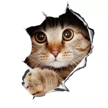 LYKX модная 3D наклейка на автомобиль с изображением кота, автомобили, мотоциклы, внешние аксессуары, виниловые наклейки для Bmw Audi Ford Lada Vw