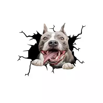 LYKX наклейка на окно автомобиля с трещинами наклейка на собаку забавный щенок любимый наклейка на заказ наклейка s Shih Tzu автомобильные наклейки Pitbull