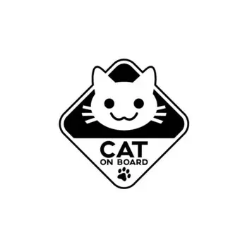 LYKX забавная кошка на борту Автомобильная Наклейка Автомобили Мотоциклы внешние аксессуары Светоотражающие виниловые наклейки, 18 см * 18 см