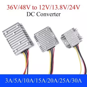 LYNNDM Конвертер DC/DC 36V/48V в 12V/13,8V/24V 3A-30A