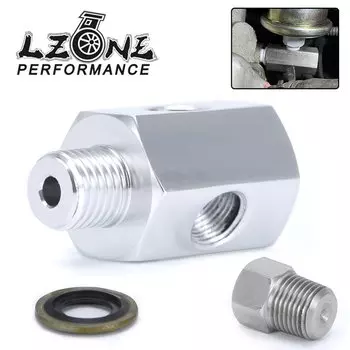 LZONE-для BMW 3 серии E30 E36, 3-портовый адаптер датчика температуры масла, Т-образная деталь JR-OGA01
