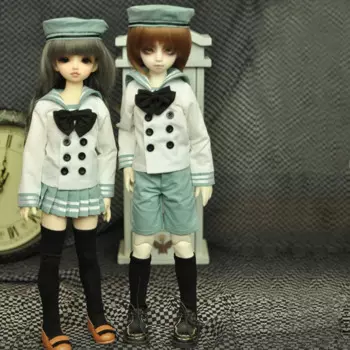 M1024 детская игрушка ручной работы 1/4 одежда дяди куклы BJD/SD реквизит для куклы аксессуары одежда светло-голубой костюм униформы в стиле колледжа