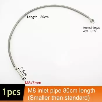 M10/M8 G1/2 Смесители из плетеного шланга из нержавеющей стали Смешанная впускная труба для горячей и холодной воды Труба для умывальника 80 см1M1,5M2M