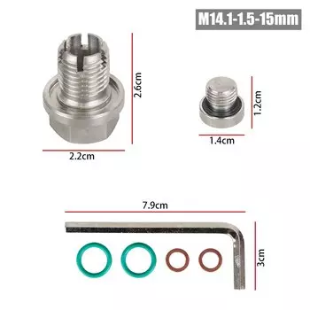 M12.1-1.25/1,5/1,75 M14 M16 M18 x 15 мм Пробка для слива масла Oversize Piggyback Самонарезная резьба масляного поддона из нержавеющей стали Ремкомплект