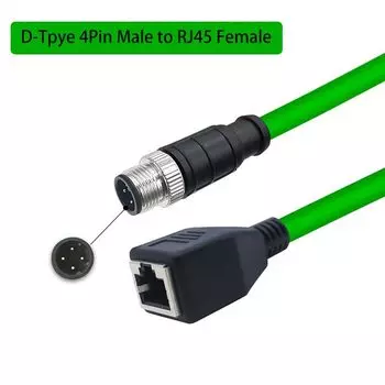 DIVEDEER M12 to RJ45 Female Connector Cable