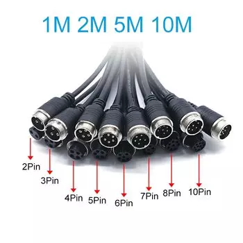 M16 1 м 2 м 5 м 10 м 2pin-10Pin GX16 «Папа-мама» удлинитель для авиационного видео кабель для подключения автомобильной системы камеры