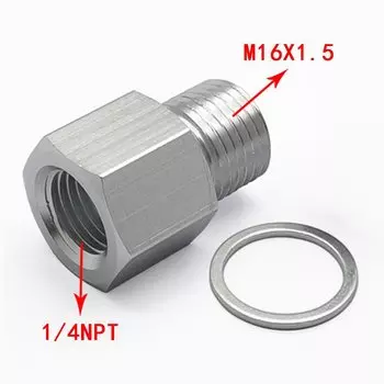 M16X1,5 «мама» на 1/4 NPT «папа», новый алюминиевый разъем адаптера датчика давления масла для двигателя LS