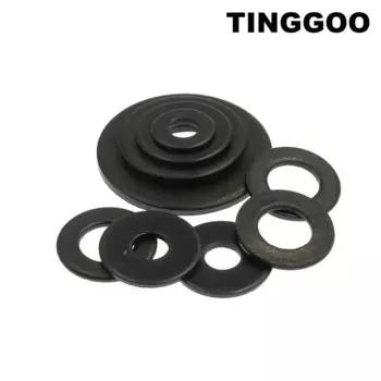 Прокладочное кольцо M1.6, M2, M2.5, M3, 3,5, M4, M5, M6, M8, M10, M12, M16, M20, M24, черная прокладка из углеродистой стали, широкое нестандартное плоское шайба