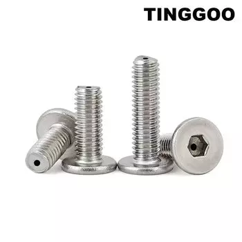 M1.6 M2 M2.5 M3–M16 304 Нержавеющая сталь с полым отверстием через выходной шестигранный шестигранный винт с тонкой плоской вафельной головкой
