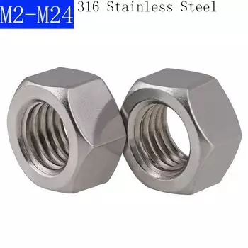 M2 M2.5 M3 M4 M5 M8 M10 M12 M14 M16 M18 M20 M22 M24 DIN 934 316 шестигранные гайки из нержавеющей стали для винтов болтов A4 -70