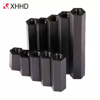 M2 M2, 5 M3 M4 прокладка для печатной платы нейлоновая черная Шестигранная внутренняя стойка нейлоновая двухпроходная пластиковая Шестигранная резьба прокладка для печатной платы материнской платы