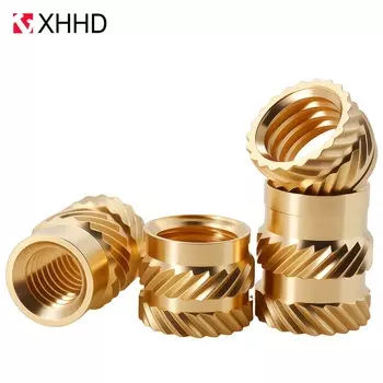 M2 M3 M4 M5 M6 M8 Brass Heat Insert Nut Double Twill Knurled Hot Melt Injection Embed Thread Inserts Nuts For 3d Printer Plastic