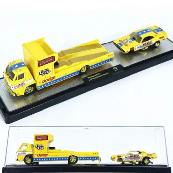 M2 машины 1/64 1966 Dodge L600 C0E 1971 Challenger Забавный автомобиль R72 желтая модель автомобиля из литого сплава коллекционный подарок