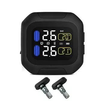 M3-B Беспроводная мотоциклетная TPMS система контроля давления в шинах в реальном времени, универсальная 2, внутренние встроенные датчики, ЖК-дисплей moto