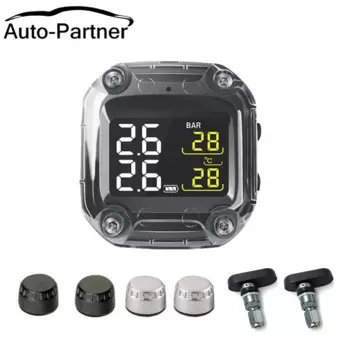 M3-C беспроводной мотоцикл TPMS реальная система контроля давления в шинах внешний Универсальный 2 внешних внутренних датчика ЖК-дисплей