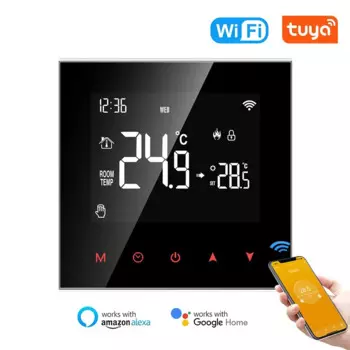 M4AHGB Wi-Fi умный термостат с подогревом ЖК-дисплей голосовое управление Alexa Tuya Alice/электрический/водяной регулятор температуры пола