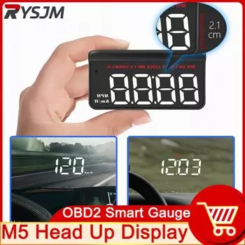 M5 OBD2 HUD Спидометр Проектор на лобовом стекле Проекционный дисплей для диагностики автомобилей в реальном времени Простая настройка, улучшение фокуса вождения