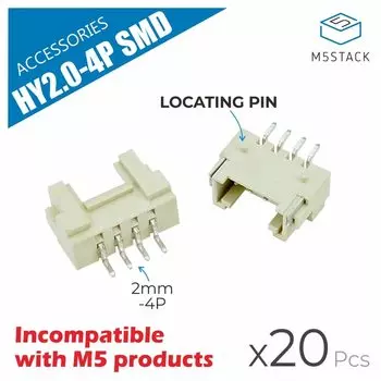 M5Stack Grove разъем HY2.0-4P SMD с установочными штифтами (20 шт.)