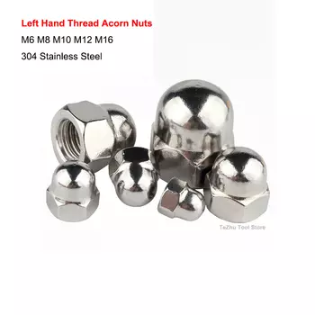 M6 M8 M10 M12 M16 Левая резьба Желудь Колпачки Гайки A2 304 Декоративная крышка из нержавеющей стали Слепая гайка Крышки Крышки