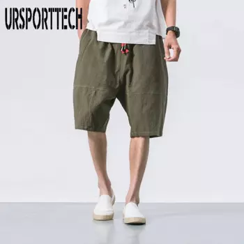 M-5XL, мужские летние повседневные пляжные шорты, японские оригинальные Ретро повседневные спортивные шорты с пятью точками, большие размеры, свободные мужские шорты