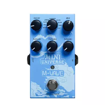 M-VAVE MINI-UNIVERSE педаль для гитарных эффектов, цифровая педаль для реверберации, цифровое моделирование, эффектор реверберации, 9 режимов, выбор реверберации