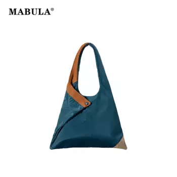 MABULA нейлоновая уникальная модная сумка-хобо для женщин в стиле пэчворк, простой повседневный роскошный дизайн, женская сумка на плечо, дорожная сумка для покупок
