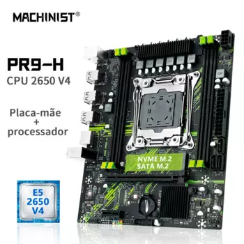 MACHINIST X99 PR9-H материнская плата Combo LGA 2011-3 Kit Intel Xeon E5 2650 V4 CPU поддержка DDR4 ECC Desktop Memory NVME M.2 SATA 3,0