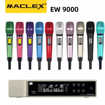 MACLEX EW9000 UHF двухканальный ручной профессиональный беспроводной микрофон для сценической работы динамический микрофон